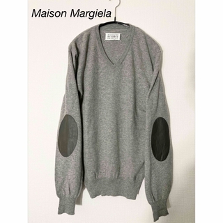 マルタンマルジェラ(Maison Martin Margiela)のMaison Margiela エルボーパッチ Vネックニット(ニット/セーター)