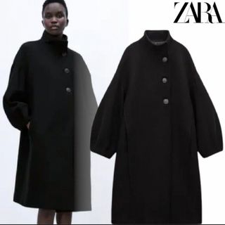 ザラ(ZARA)の処分価格　ZARA ウールブレンドハイネックコート(ロングコート)