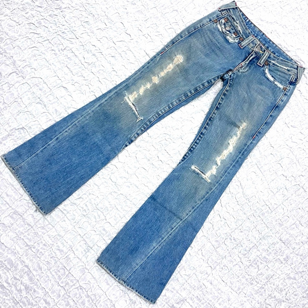 TRUERELIGION JOEY ダメージデニムフレアパンツ　サイズ26