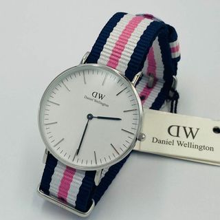 ダニエルウェリントン(Daniel Wellington)の未使用品 ★ダニエルウェリントン★ 腕時計 中 シルバー ネイビー ピンク(腕時計)