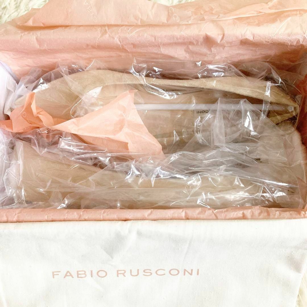 FABIO RUSCONI(ファビオルスコーニ)の【箱付き未使用品】ファビオルスコーニ   スウェード フラットパンプス パイソン レディースの靴/シューズ(ローファー/革靴)の商品写真