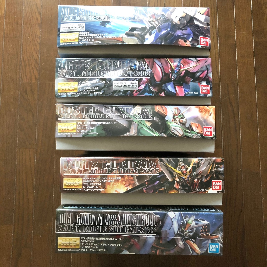 ガンダムSEED MG 1/100 地球連合軍製ガンダム 5種