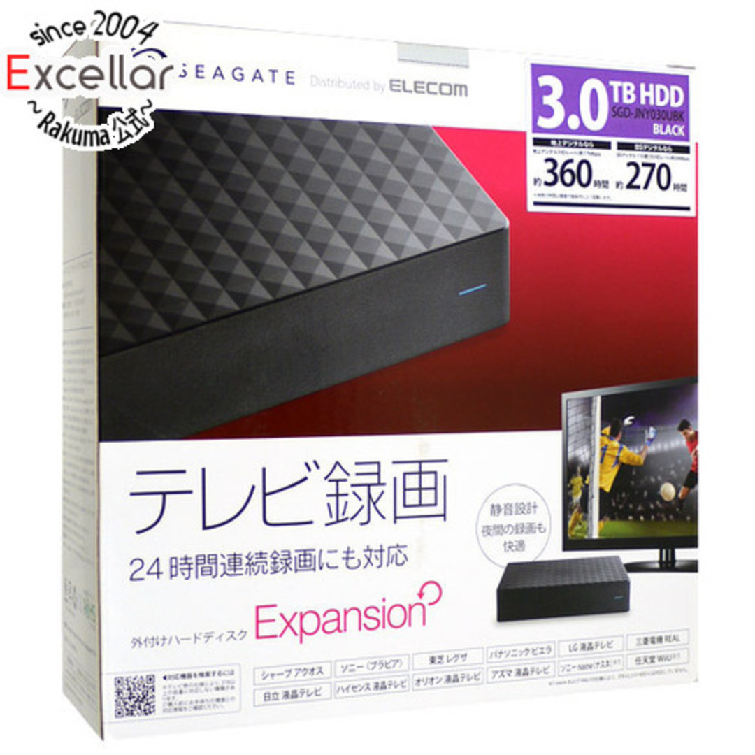 外付けハードディスクSEAGATE　外付けハードディスク　SGD-JNY030UBK　3TB