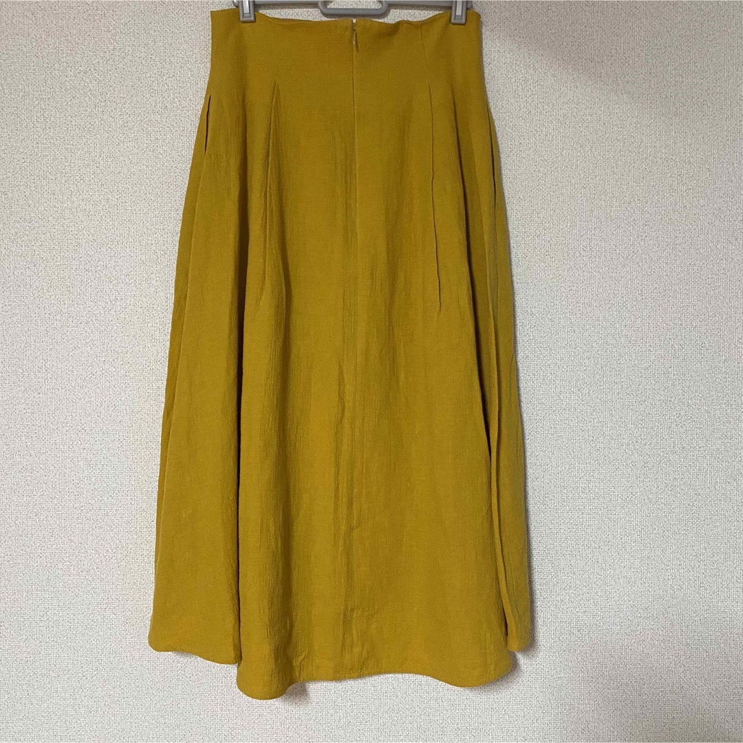 UNITED ARROWS green label relaxing(ユナイテッドアローズグリーンレーベルリラクシング)のグリーン レーベル リラクシング リネン 38 スカート イエロー 麻 レディースのスカート(ロングスカート)の商品写真