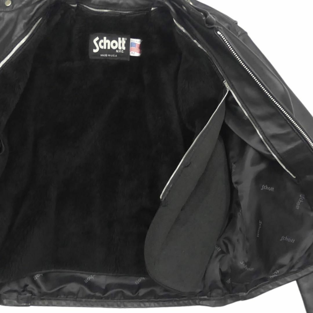 schott(ショット)のSchott ショット XL ライダースジャケット 42 シングル JJ703 メンズのジャケット/アウター(ライダースジャケット)の商品写真