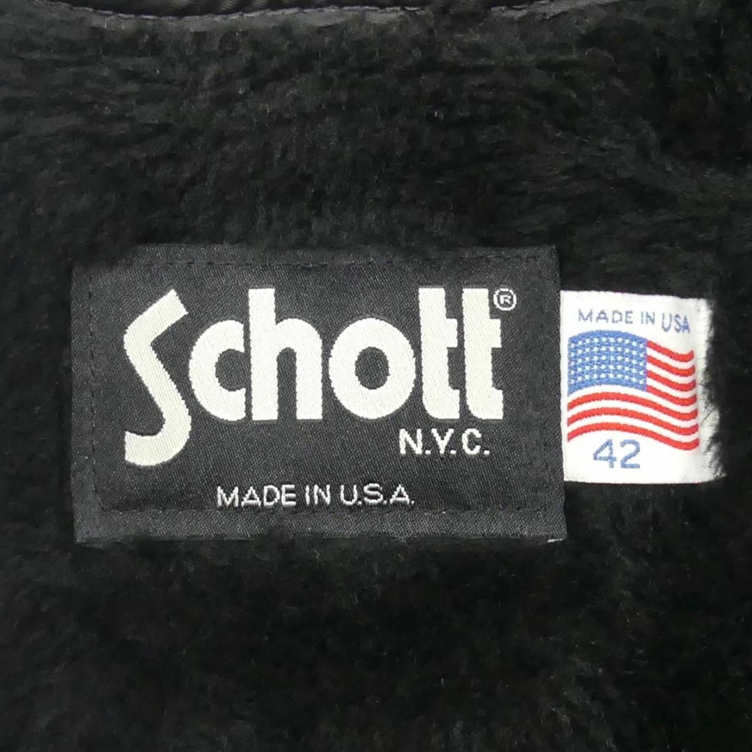 schott(ショット)のSchott ショット XL ライダースジャケット 42 シングル JJ703 メンズのジャケット/アウター(ライダースジャケット)の商品写真