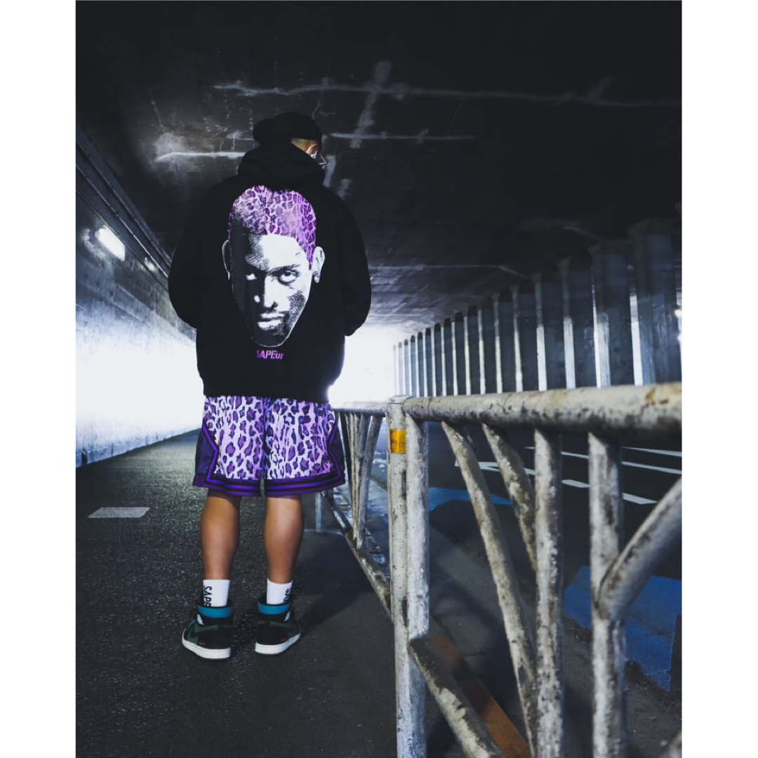 サプール PURPLE LEOPARD HEAD ■HOODIE■ブラック