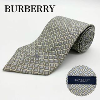 バーバリー(BURBERRY)のバーバリー ネクタイ ホースロゴ スクエア ライトブルー シルク100％(ネクタイ)