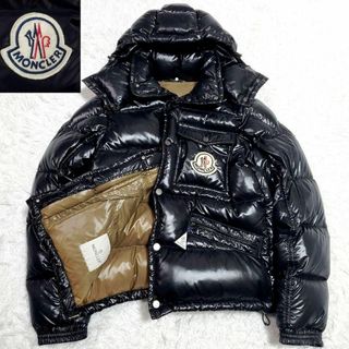 モンクレール(MONCLER)の極美品  L モンクレール K2 ダウン 光沢感 ロゴ ワッペン 黒(ダウンジャケット)