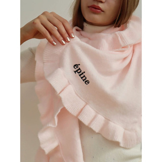 épine - épine initial muffler babypink 〔M〕の通販｜ラクマ