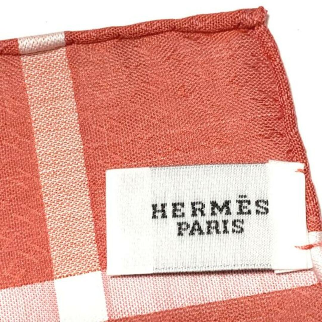 Hermes(エルメス)のエルメス ハンカチ レッドピンク×白 レディースのファッション小物(ハンカチ)の商品写真