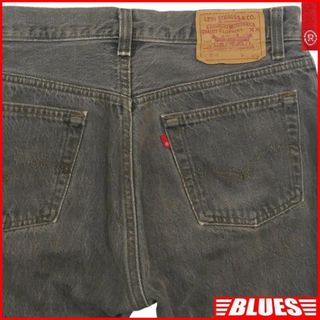 リーバイス(Levi's)の先染め リーバイス501 W30 ジーンズ USA ブラックデニム 黒JJ668(デニム/ジーンズ)