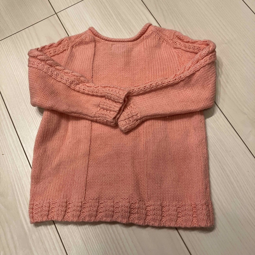 babyGAP(ベビーギャップ)のbaby Gap サーモンピンクカーディガン80 キッズ/ベビー/マタニティのベビー服(~85cm)(カーディガン/ボレロ)の商品写真