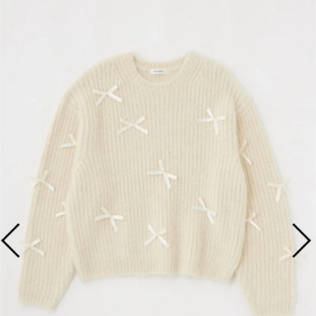 moussy(マウジー)のMOUSSY RIBBON FANCY KNIT レディースのトップス(ニット/セーター)の商品写真