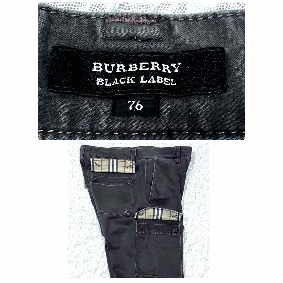 BURBERRY BLACK LABEL(バーバリーブラックレーベル)のBURBERRY BLACK LABEL カーゴパンツ　グレー　サイズ76 メンズのパンツ(ワークパンツ/カーゴパンツ)の商品写真