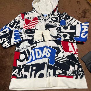 adidas vintage ビンテージ　裏起毛　ビッグ　ビック　パーカー