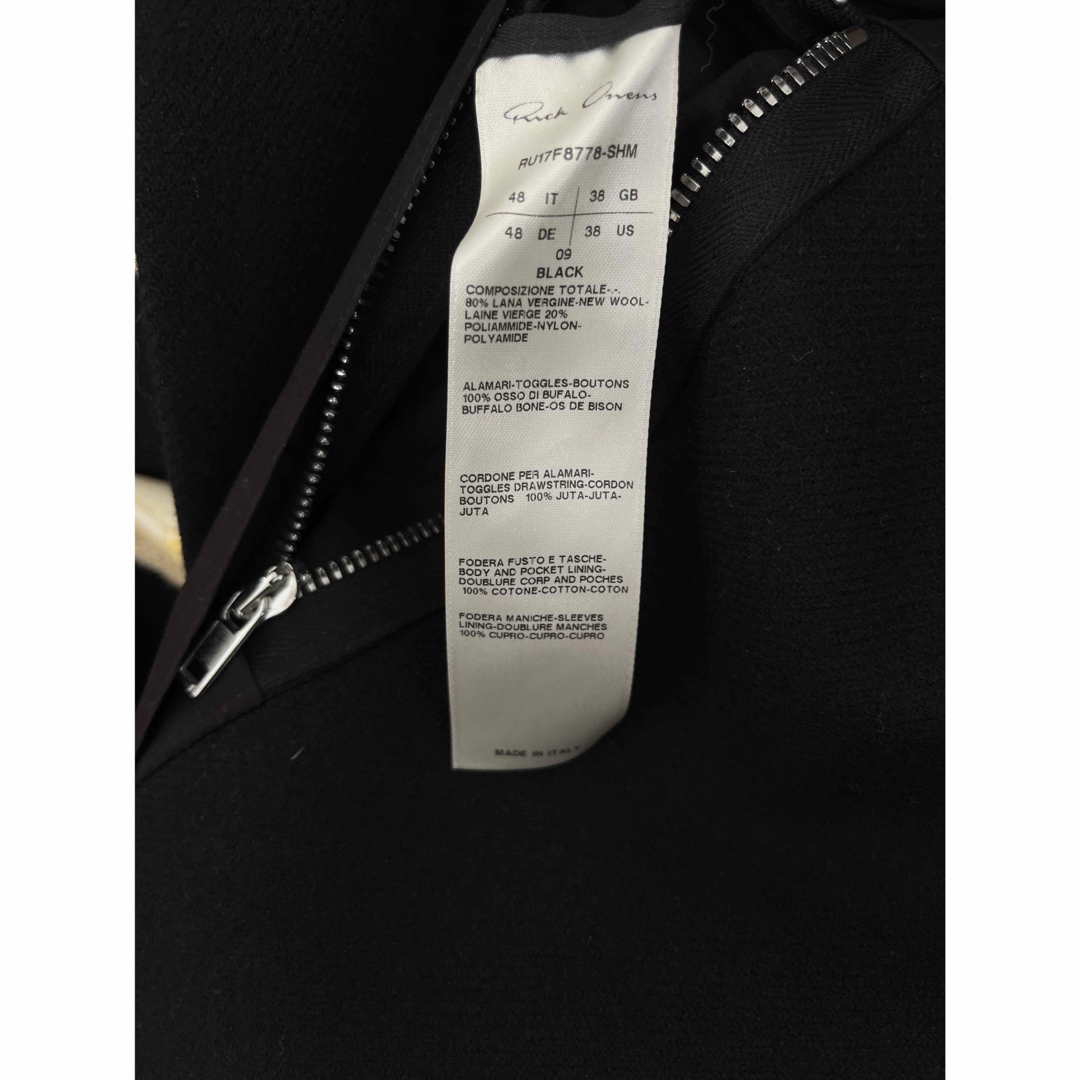 新品 Rick Owens バッファローボーンダッフルコート サイズ48 新品 Rick Owens バッファローボーンダッフルコート サイズ48