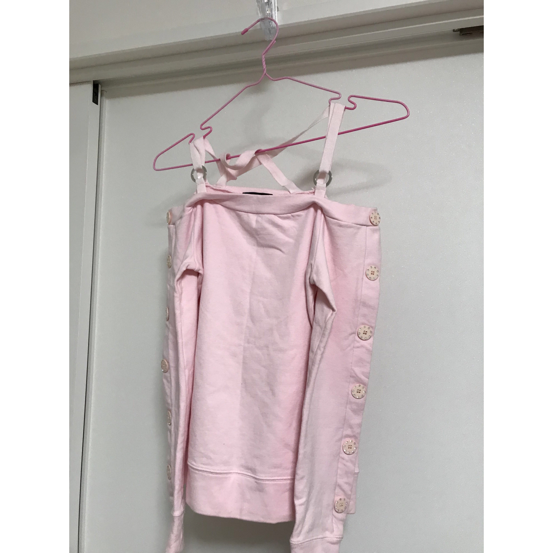 オフショル トップス　ピンク レディースのトップス(カットソー(長袖/七分))の商品写真