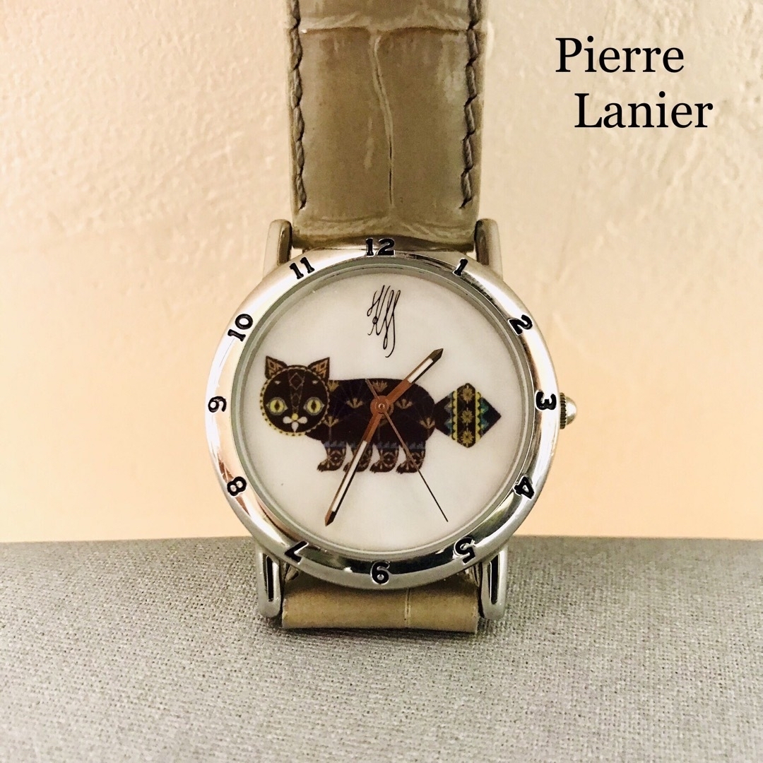 Pierre Lannier(ピエールラニエ)の【限定品】ピエールラニエ 腕時計 黒猫《電池交換済み・磁気帯び検査済み》 レディースのファッション小物(腕時計)の商品写真