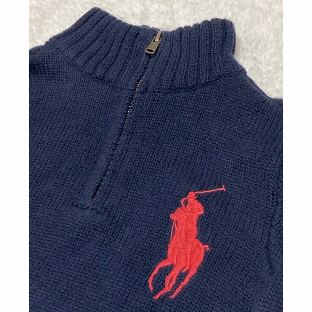 POLO RALPH LAUREN(ポロラルフローレン)のポロラルフローレン ハーフジップニット ビッグボニー 130 キッズ/ベビー/マタニティのキッズ服男の子用(90cm~)(ニット)の商品写真