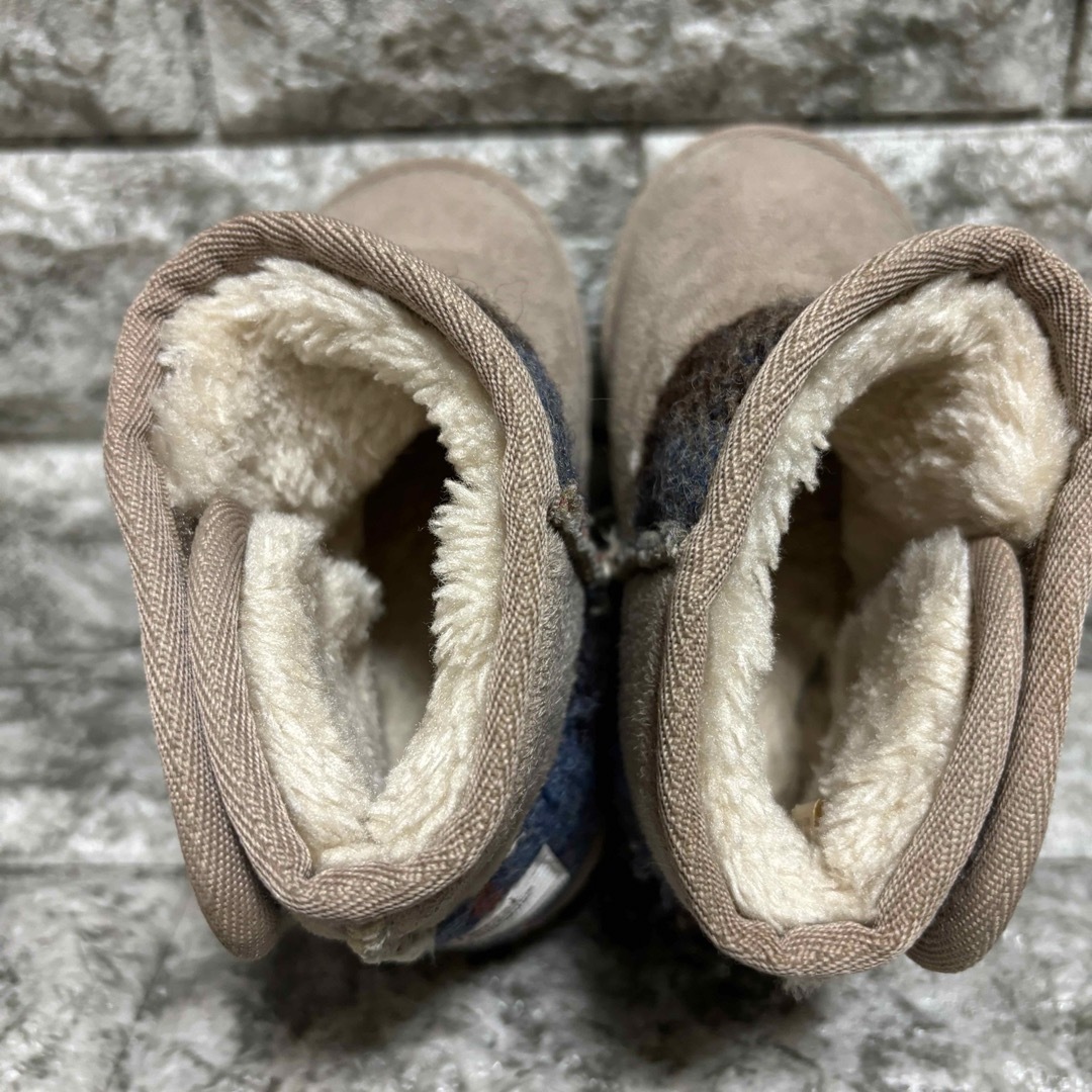 Harris Tweed(ハリスツイード)のハリスツイード　ムートンブーツ キッズ/ベビー/マタニティのキッズ靴/シューズ(15cm~)(ブーツ)の商品写真