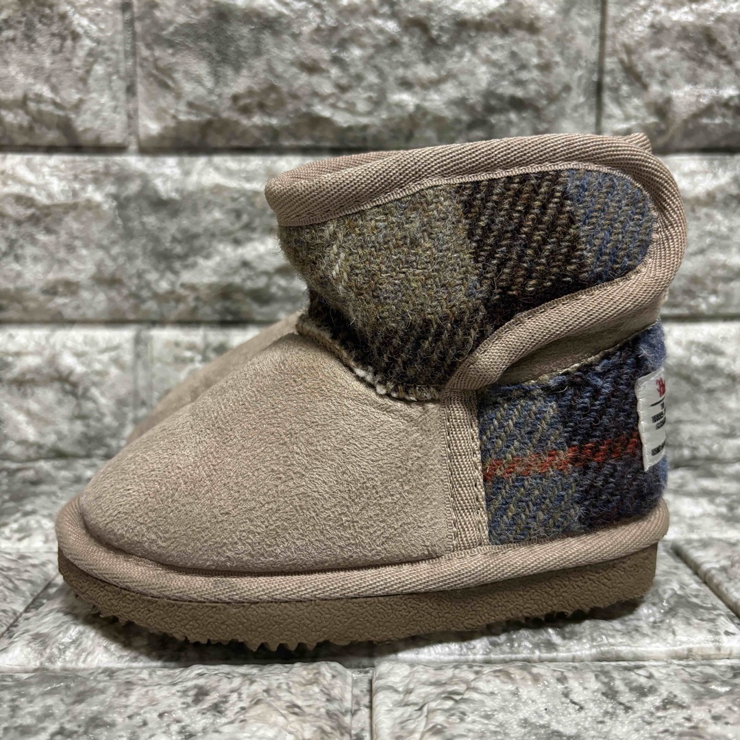 Harris Tweed(ハリスツイード)のハリスツイード　ムートンブーツ キッズ/ベビー/マタニティのキッズ靴/シューズ(15cm~)(ブーツ)の商品写真