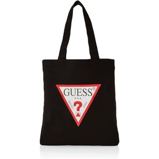 ゲス(GUESS)のGUESS（ゲス）★ ブランドロゴ＆メッセージ トートバッグ　ブラック(トートバッグ)