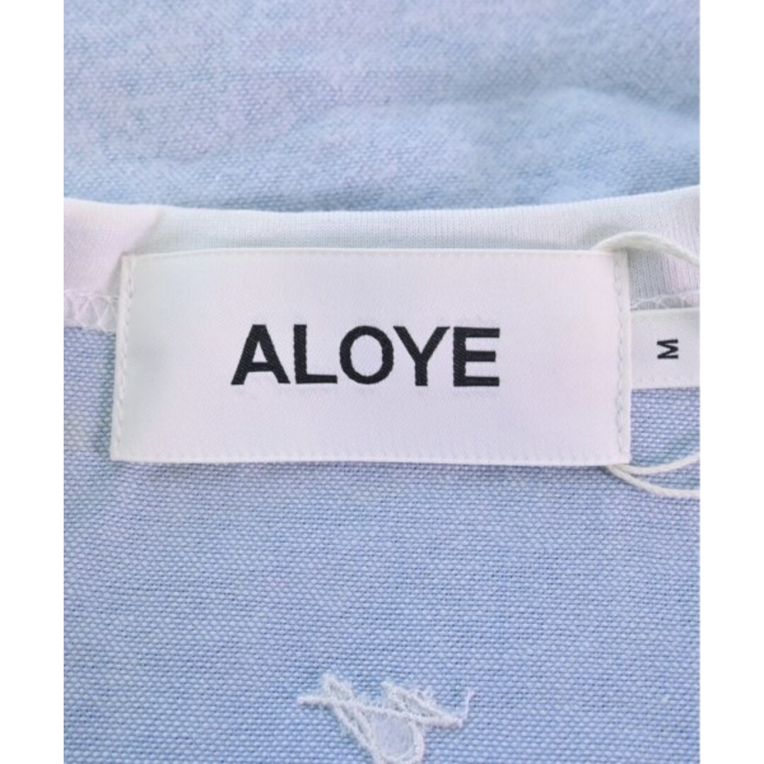 ALOYE(アロイ)のALOYE アロイ カジュアルシャツ M 水色x白 【古着】【中古】 メンズのトップス(シャツ)の商品写真