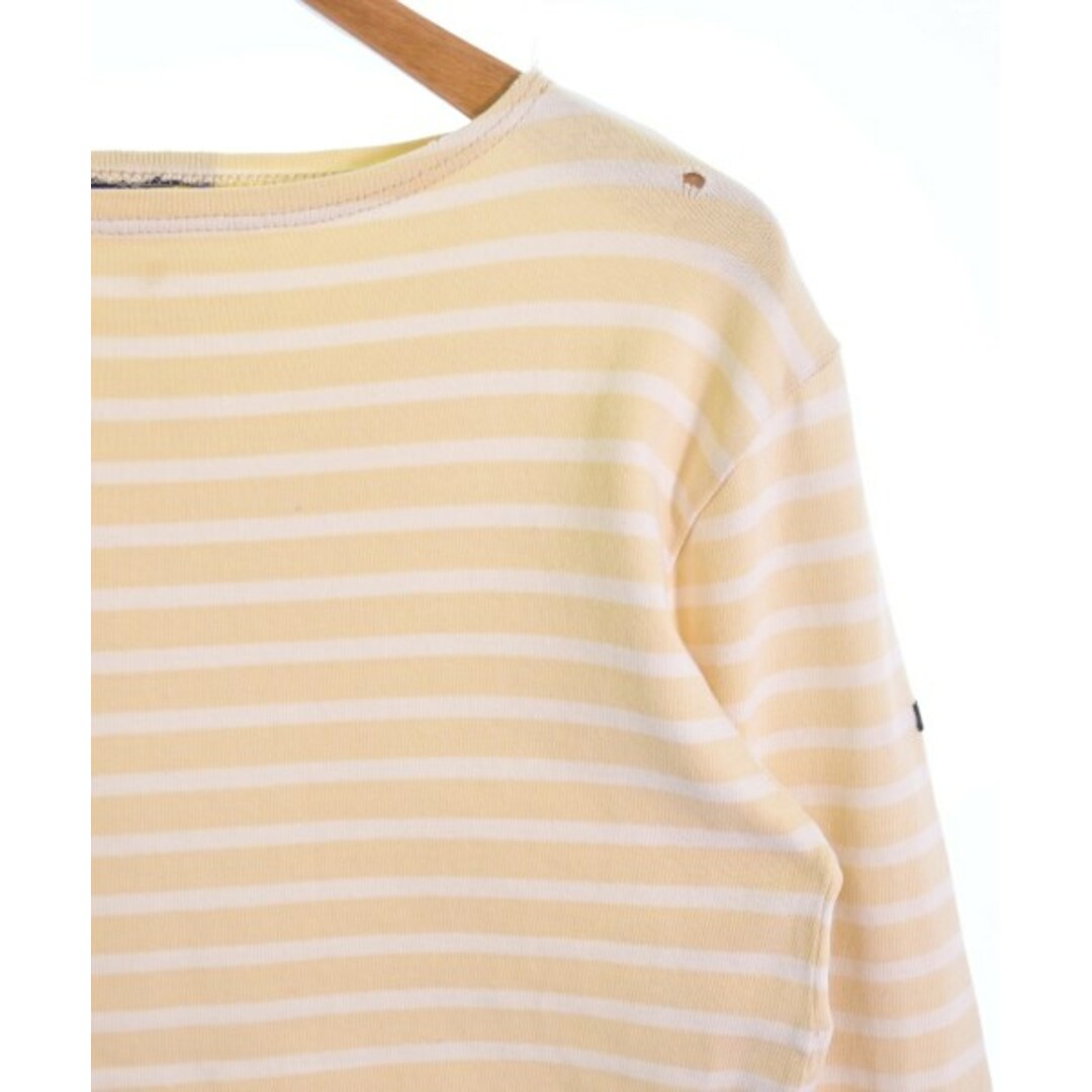 SAINT JAMES(セントジェームス)のSAINT JAMES Tシャツ・カットソー -(M位) 黄x白(ボーダー) 【古着】【中古】 メンズのトップス(Tシャツ/カットソー(半袖/袖なし))の商品写真