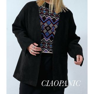 チャオパニック(Ciaopanic)の新品 CIAOPANIC フェイクスエードガウン(ガウンコート)