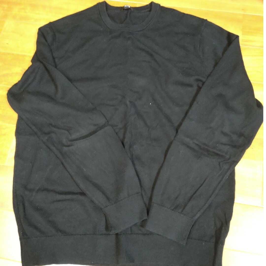 UNIQLO(ユニクロ)のユニクロ　セーター　ブラックXL メンズのトップス(ニット/セーター)の商品写真