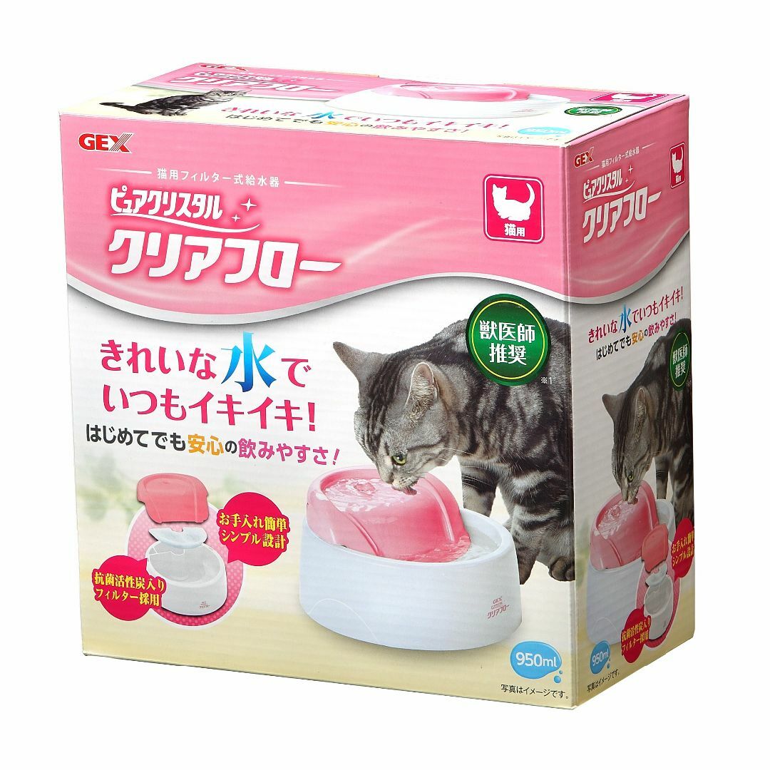 ジェックス ピュアクリスタル クリアフロー 猫用ピンク その他のペット用品(猫)の商品写真