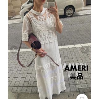 アメリヴィンテージ(Ameri VINTAGE)のEMBROIDERY SHEER COTTON DRESS(ロングワンピース/マキシワンピース)