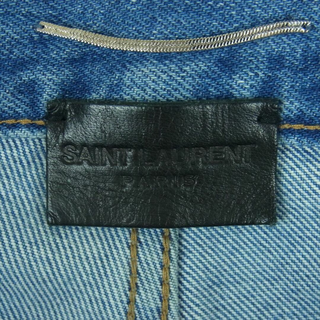 Saint Laurent(サンローラン)のSAINT LAURENT サンローラン 483058 Y883L 国内正規品 バックロゴ刺繍 スキニー デニム パンツ インディゴブルー系 29【中古】 メンズのパンツ(デニム/ジーンズ)の商品写真