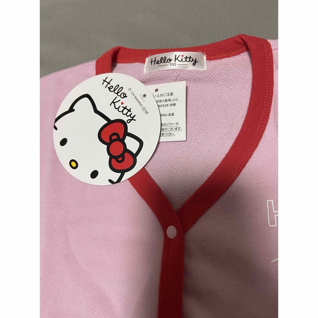 ハローキティ　スウェットジャケット　ピンク　100cm キッズ/ベビー/マタニティのキッズ服女の子用(90cm~)(ジャケット/上着)の商品写真