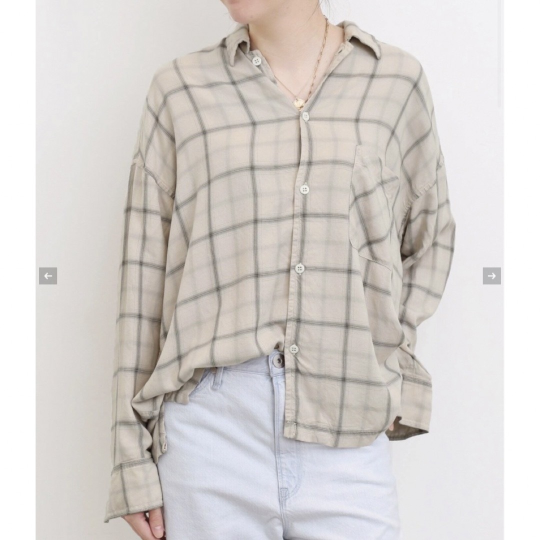 L'Appartement DEUXIEME CLASSE(アパルトモンドゥーズィエムクラス)の【REMI RELIEF/レミレリーフ】CHECK 2WAY SHIRT レディースのトップス(シャツ/ブラウス(長袖/七分))の商品写真