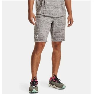 アンダーアーマー(UNDER ARMOUR)のカットオフ　メランジ柄　グレー　トレーニングショーツ　ハーフパンツ(トレーニング用品)