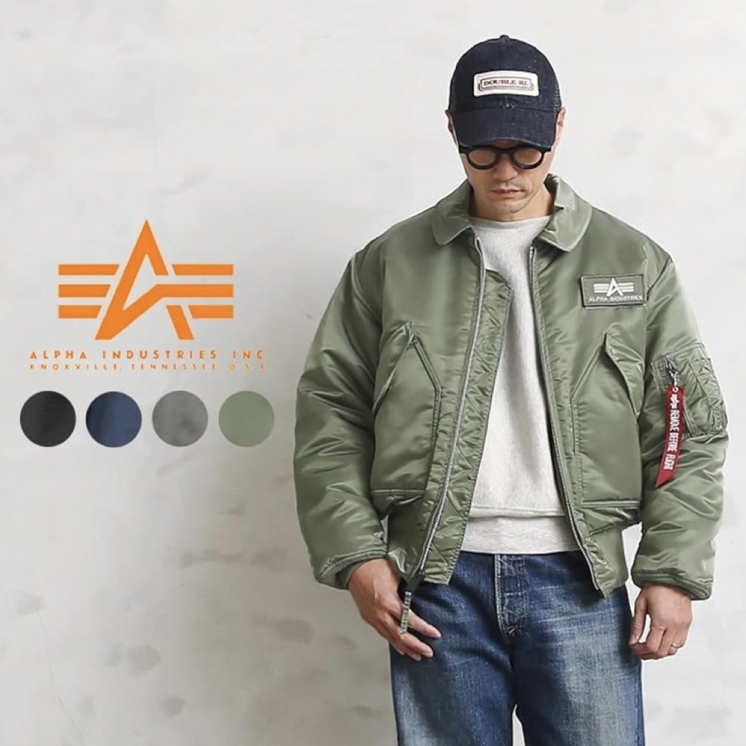 ALPHA INDUSTRIES(アルファインダストリーズ)のアルファ　 CWU-45P ミリタリージャケット　新品未使用　タグ付き　ブラック メンズのジャケット/アウター(ミリタリージャケット)の商品写真