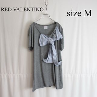 レッドヴァレンティノ(RED VALENTINO)のRED VALENTINO リボンデザイン レーヨン カットソー 半袖 Tシャツ(Tシャツ(半袖/袖なし))