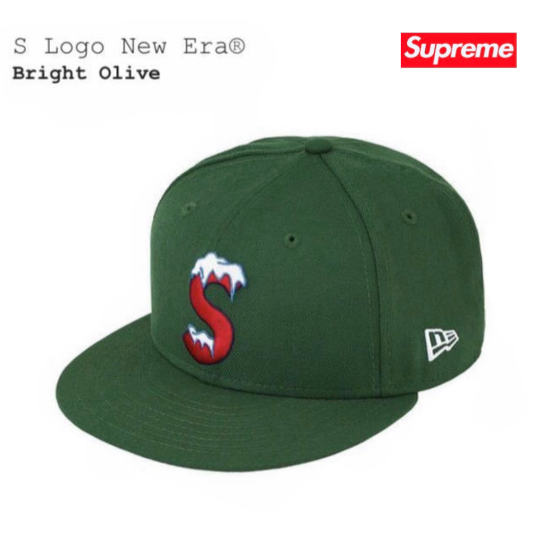 Supreme 20aw S Logo New Era Cap 59.6cm 緑オリーブサイズ