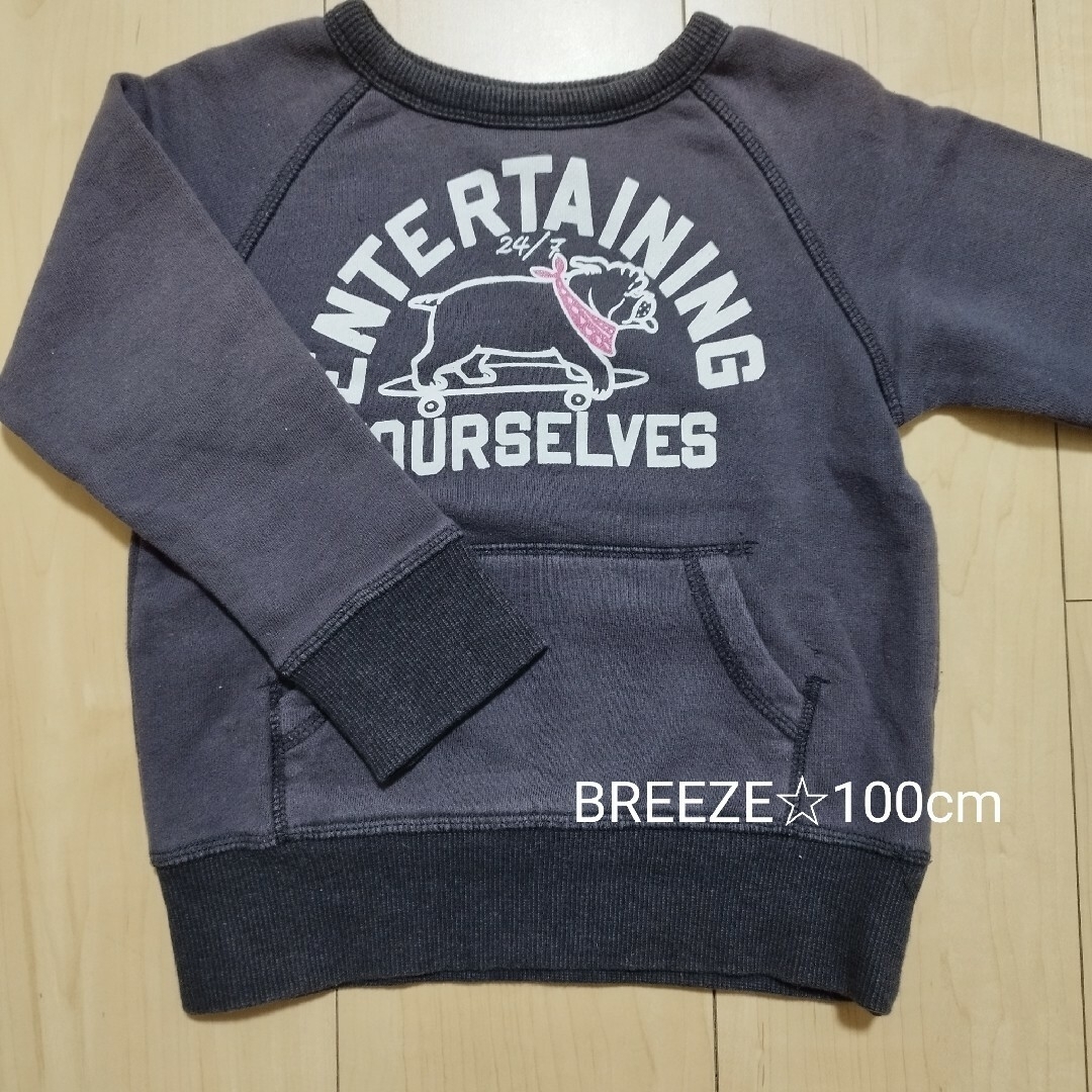 BREEZE(ブリーズ)のBREEZE☆トレーナー 100cm キッズ/ベビー/マタニティのキッズ服男の子用(90cm~)(Tシャツ/カットソー)の商品写真