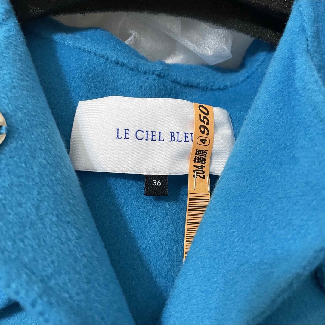 LE CIEL BLEU - ルシェルブルー Hooded Over Coat 青 の通販 by LE CIEL BLEU - ルシェルブルー Hooded Over Coat 青 の通販 by