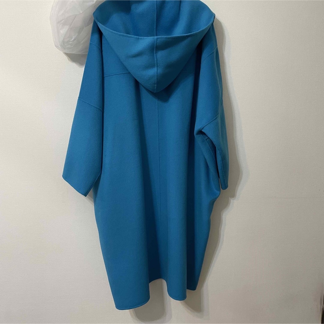 LE CIEL BLEU - ルシェルブルー Hooded Over Coat 青 の通販 by LE CIEL BLEU - ルシェルブルー Hooded Over Coat 青 の通販 by