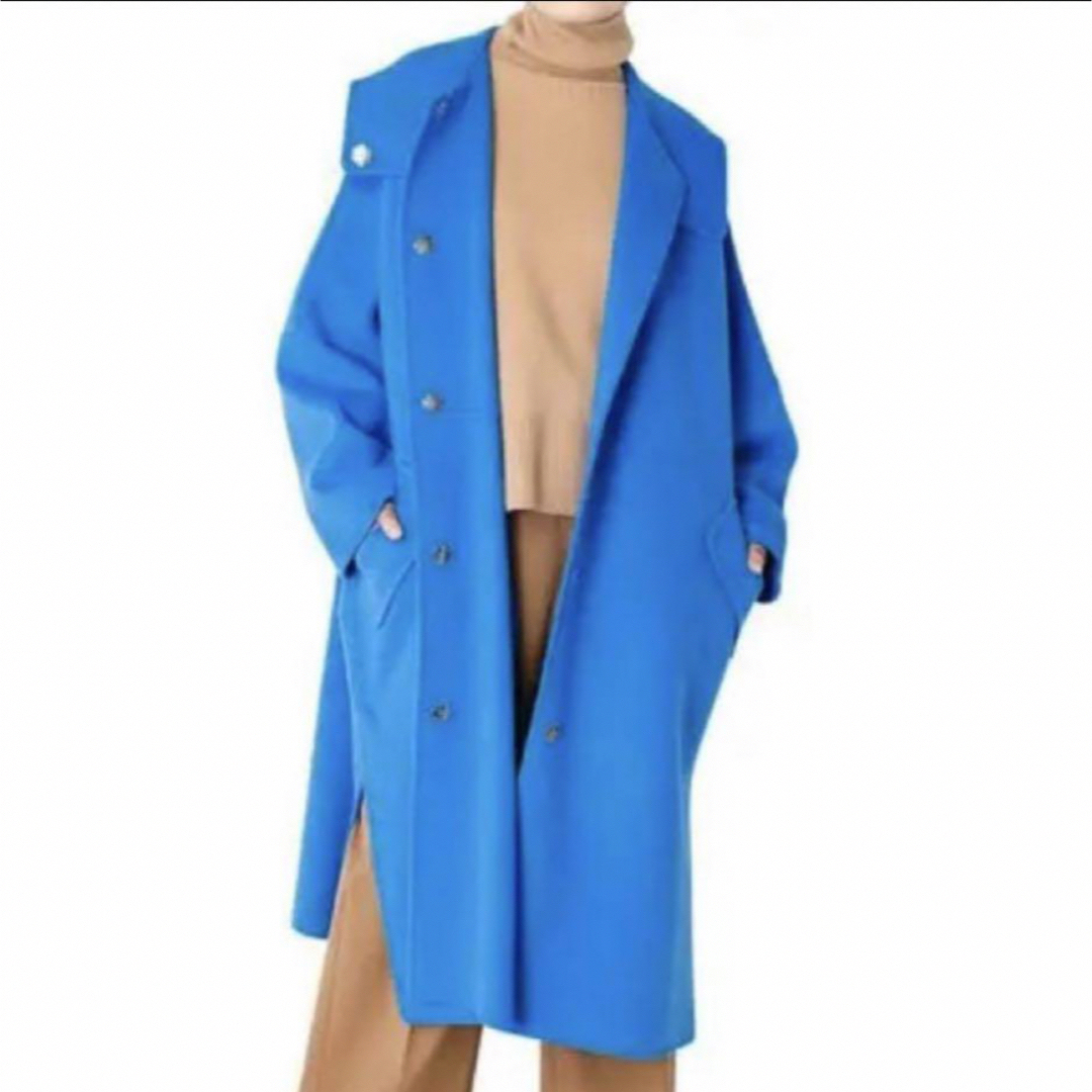 LE CIEL BLEU - ルシェルブルー Hooded Over Coat 青 の通販 by LE CIEL BLEU - ルシェルブルー Hooded Over Coat 青 の通販 by