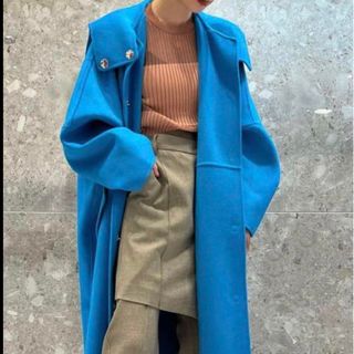 ルシェルブルー(LE CIEL BLEU)のルシェルブルー Hooded Over Coat 青 (ロングコート)