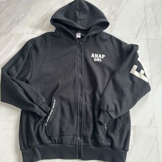 アナップ(ANAP)のANAP 裏起毛パーカーブラック＊M＊(パンツ/スパッツ)