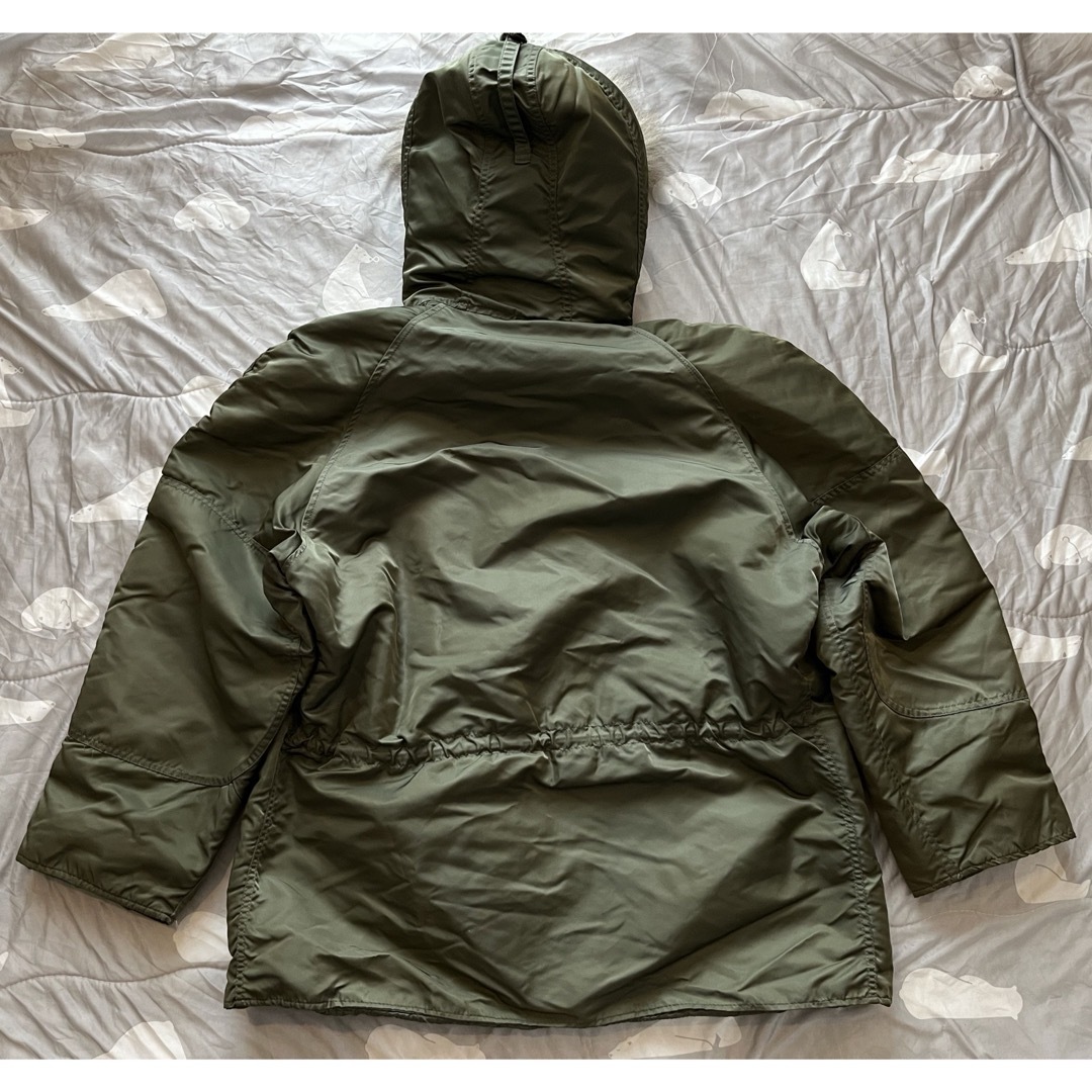 ALPHA INDUSTRIES(アルファインダストリーズ)の美品 USA製 90,s ALPHA N-3B SizeＬ30年前物程度良 メンズのジャケット/アウター(フライトジャケット)の商品写真