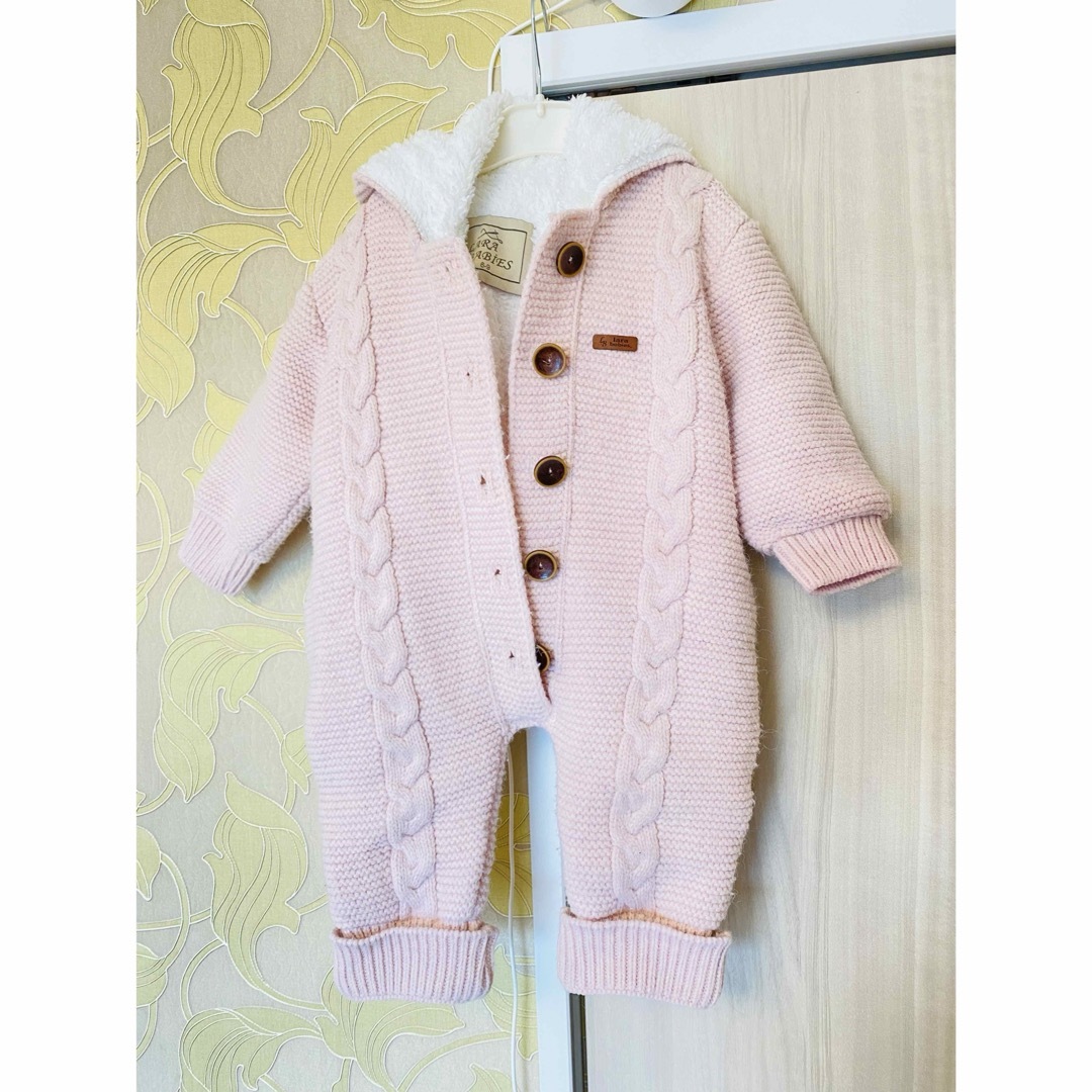 ロンパース　ニット　冬　うさぎロンパース　高級　可愛い キッズ/ベビー/マタニティのベビー服(~85cm)(ロンパース)の商品写真