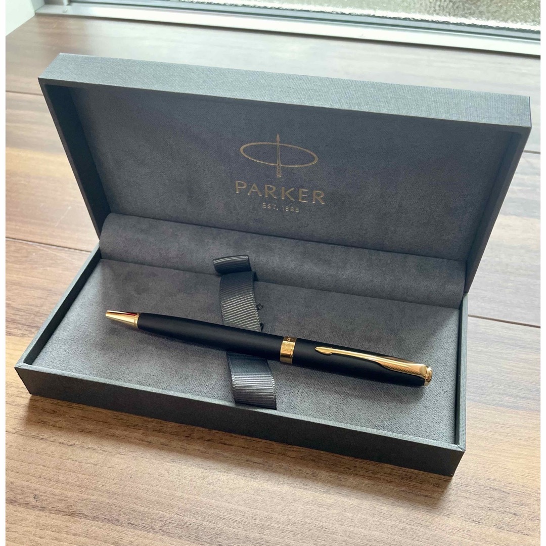 Parker(パーカー)の【美品箱付】PARKER ソネット マットブラックGT ボールペン インテリア/住まい/日用品の文房具(ペン/マーカー)の商品写真