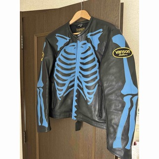 バンソン(VANSON)のバンソン　Leather Bones Jacket レザージャケット メンズ L(レザージャケット)